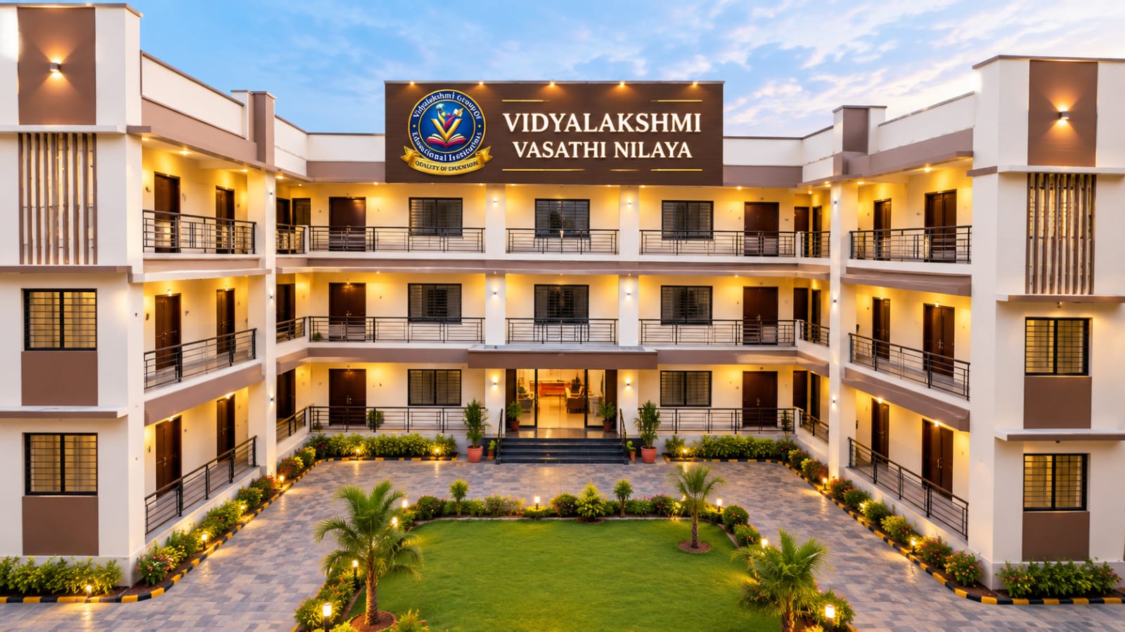 Vidyalaxmi residential building and courtyard